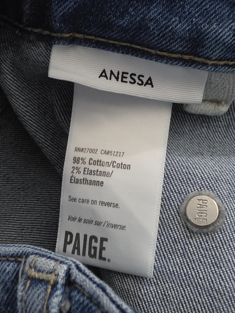 Paige Anessa Wide Leg Crop Jeans Front Patch Pockets High Rise Womens 28 - Picture 9 of 11